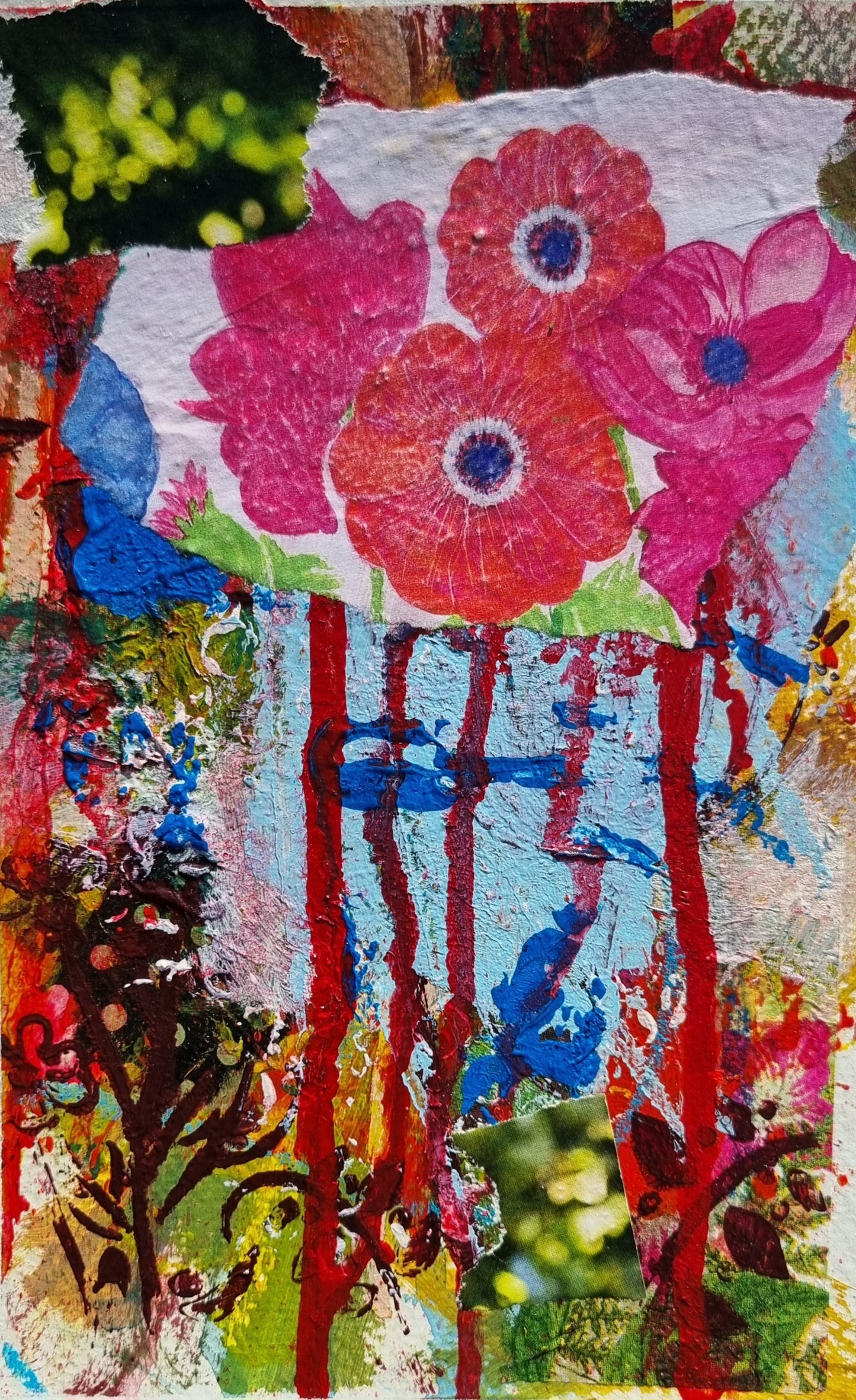 Rote Blumenstengel rote Blüten, 15